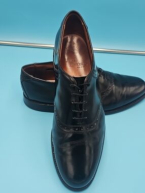Allen Edmonds Black Leather Shelton Oxford Shoes, Size 11D
